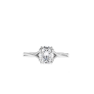 0.84 CT-1.91 CT Oval Cut Solitaire Moissanite Engagement Ring