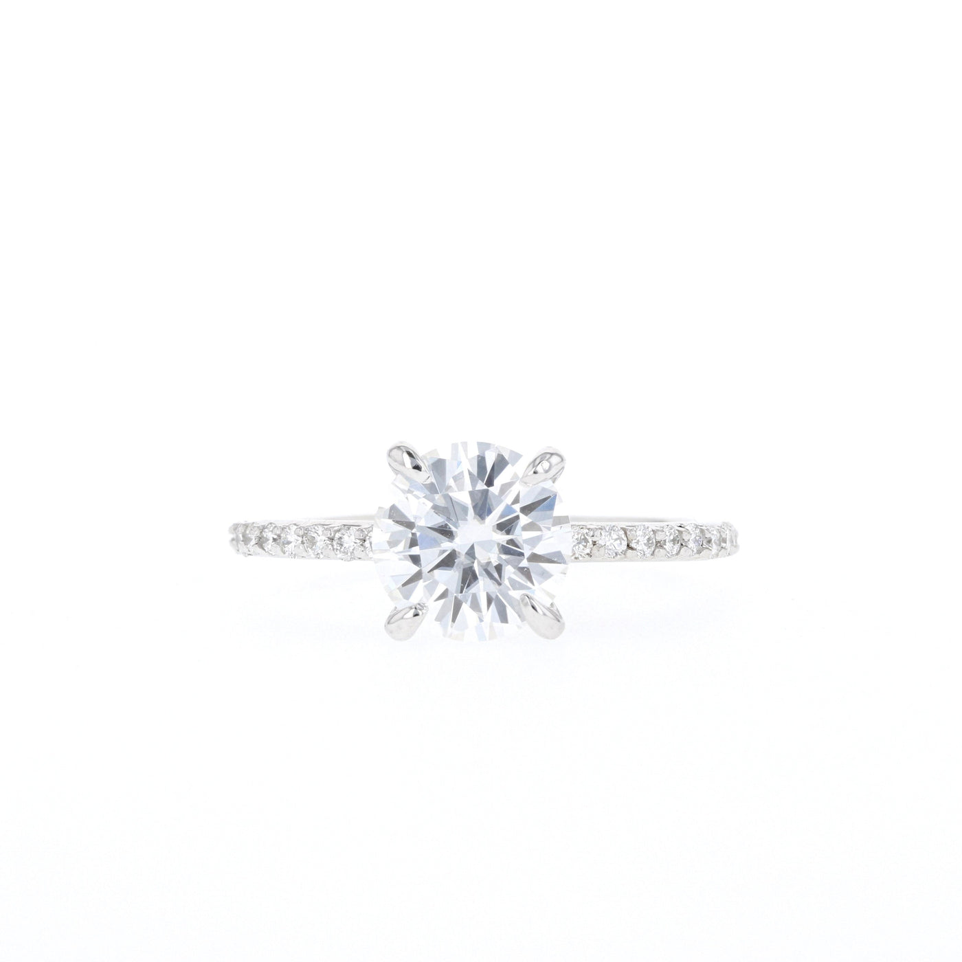 0.68 CT-1.35 CT Round Cut  Solitaire Moissanite Engagement Ring