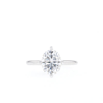 0.84 CT-1.91 CT Oval Cut Solitaire Moissanite Engagement Ring