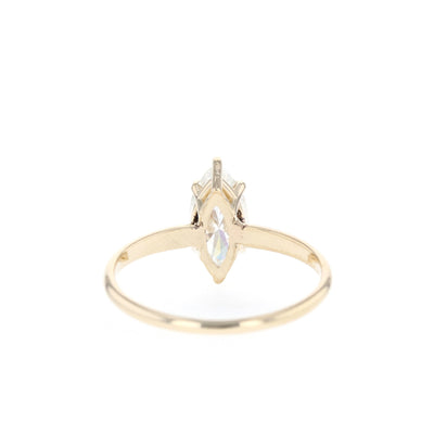 0.47-0.90 CT Marquise Cut Solitaire Moissanite Engagement Ring
